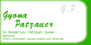 gyoma patzauer business card